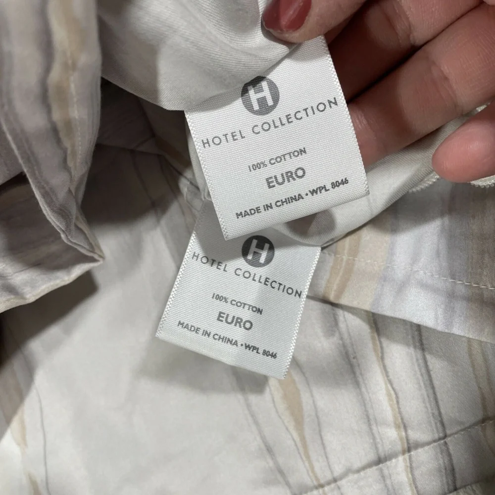 NEW Hotel Collection Agate Pima Cotton‎ (2) European Sham Euro